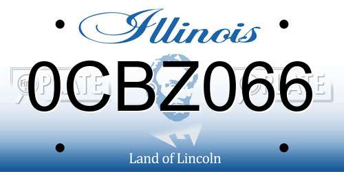 0CBZ066 Illinois License Plate