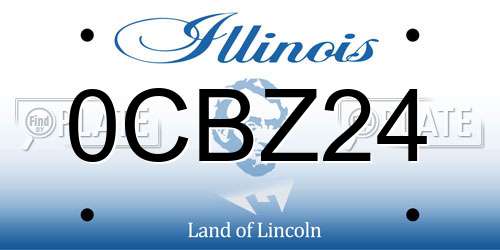 0CBZ24 Illinois License Plate