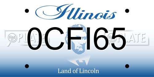 0CFI65 Illinois License Plate