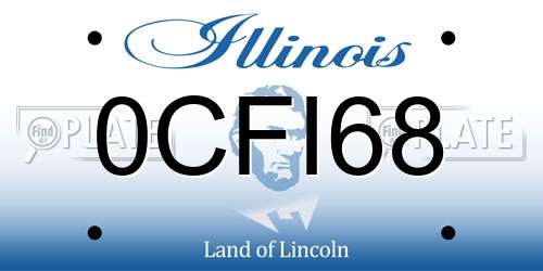 0CFI68 Illinois License Plate