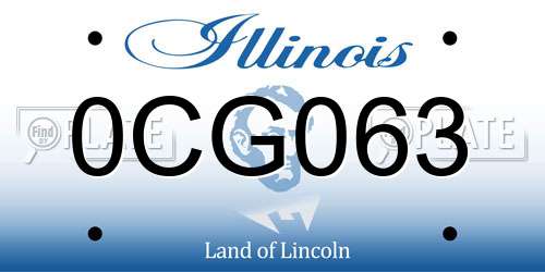 0CG063 Illinois License Plate