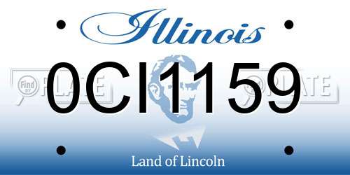 0CI1159 Illinois License Plate