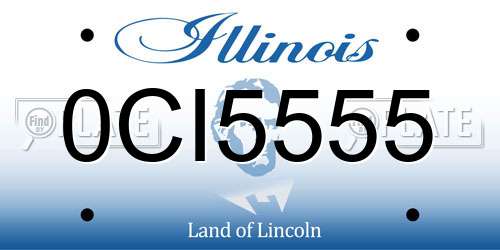 0CI5555 Illinois License Plate