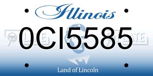 0CI5585 Illinois License Plate
