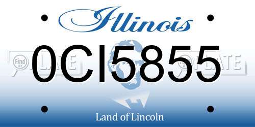 0CI5855 Illinois License Plate