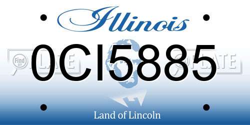 0CI5885 Illinois License Plate