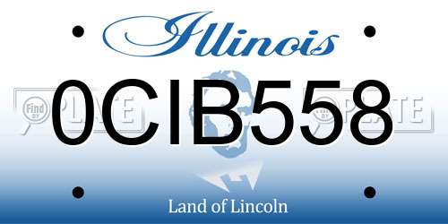 0CIB558 Illinois License Plate