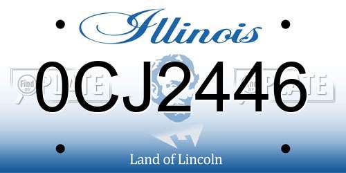 0CJ2446 Illinois License Plate