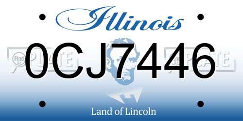 0CJ7446 Illinois License Plate