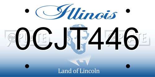 0CJT446 Illinois License Plate