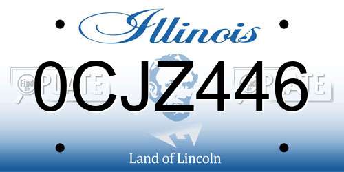0CJZ446 Illinois License Plate