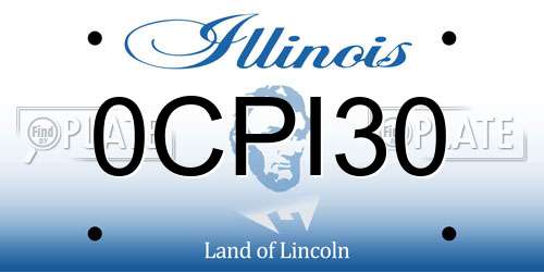 0CPI30 Illinois License Plate