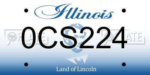 0CS224 Illinois License Plate