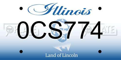 0CS774 Illinois License Plate