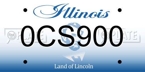 0CS900 Illinois License Plate