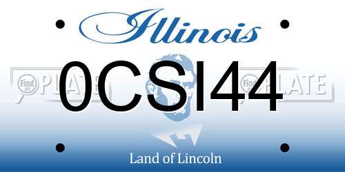 0CSI44 Illinois License Plate