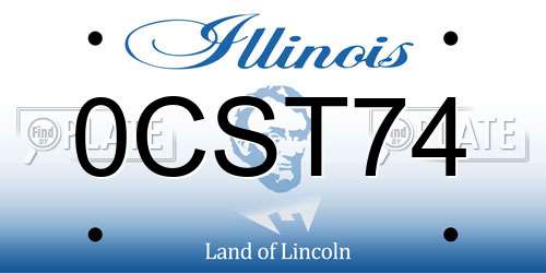 0CST74 Illinois License Plate