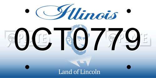 0CT0779 Illinois License Plate