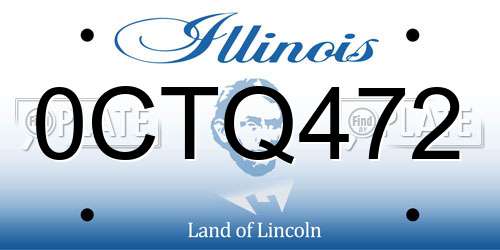 0CTQ472 Illinois License Plate
