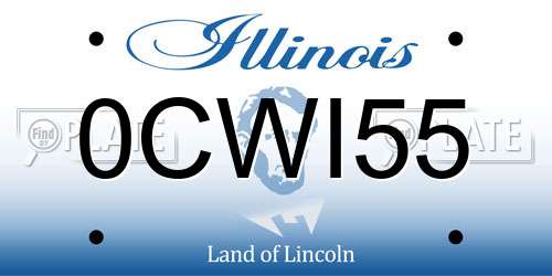 0CWI55 Illinois License Plate