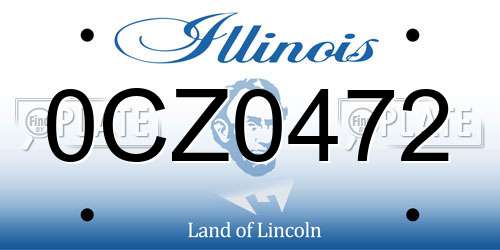 0CZ0472 Illinois License Plate