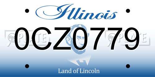 0CZ0779 Illinois License Plate