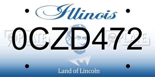 0CZD472 Illinois License Plate