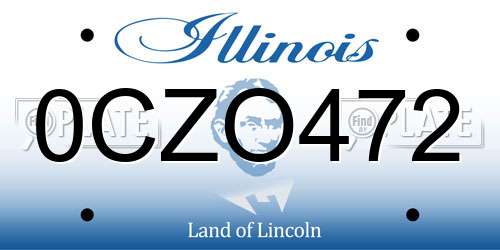 0CZO472 Illinois License Plate