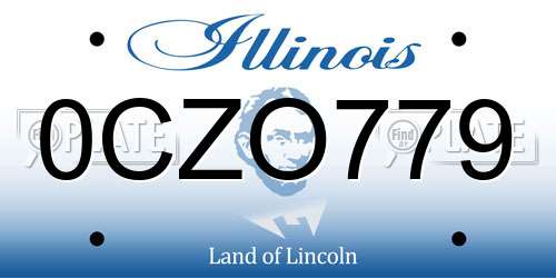 0CZO779 Illinois License Plate