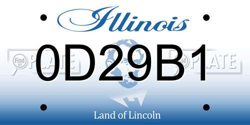 0D29B1 Illinois License Plate