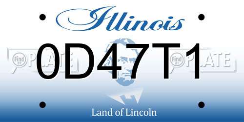 0D47T1 Illinois License Plate
