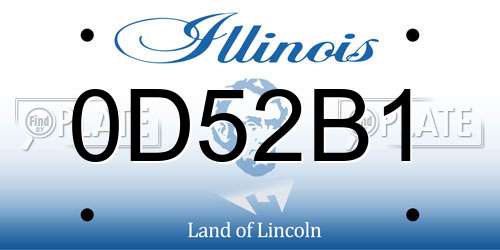 0D52B1 Illinois License Plate