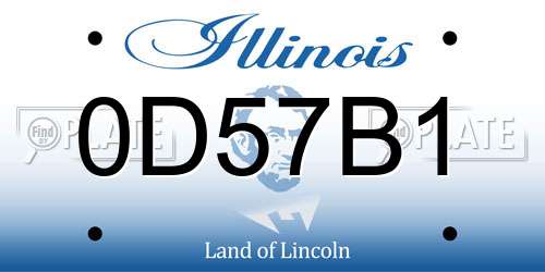 0D57B1 Illinois License Plate