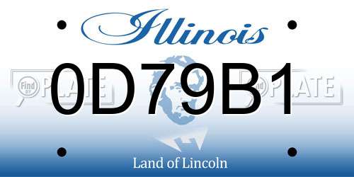 0D79B1 Illinois License Plate
