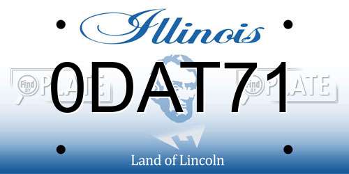 0DAT71 Illinois License Plate