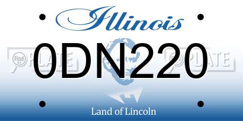 0DN220 Illinois License Plate