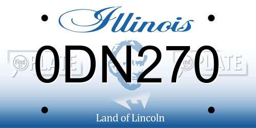 0DN270 Illinois License Plate