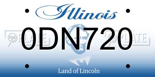 0DN720 Illinois License Plate