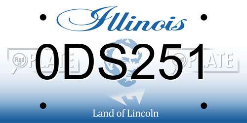 0DS251 Illinois License Plate