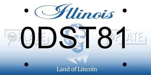 0DST81 Illinois License Plate