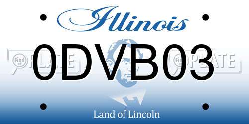 0DVB03 Illinois License Plate