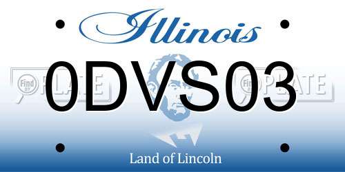 0DVS03 Illinois License Plate