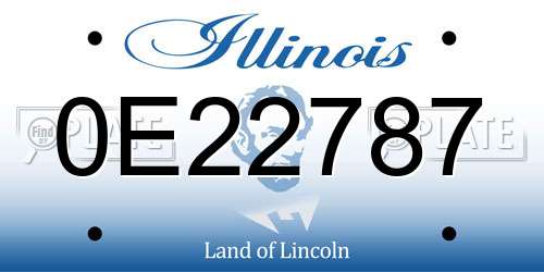 0E22787 Illinois License Plate