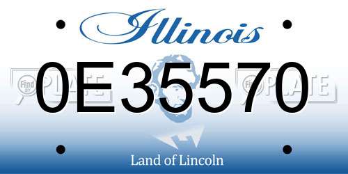 0E35570 Illinois License Plate