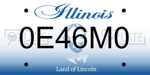0E46M0 Illinois License Plate