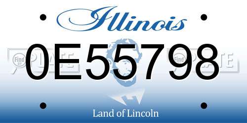 0E55798 Illinois License Plate