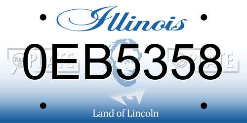 0EB5358 Illinois License Plate