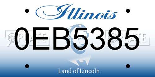 0EB5385 Illinois License Plate