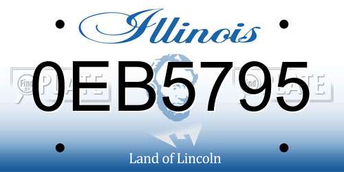 0EB5795 Illinois License Plate