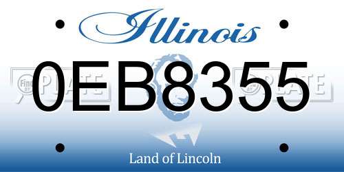 0EB8355 Illinois License Plate